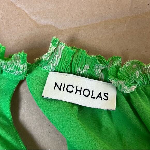 Nicholas Tonal Paisley Pleated Belted Dress - Picture 8 of 10